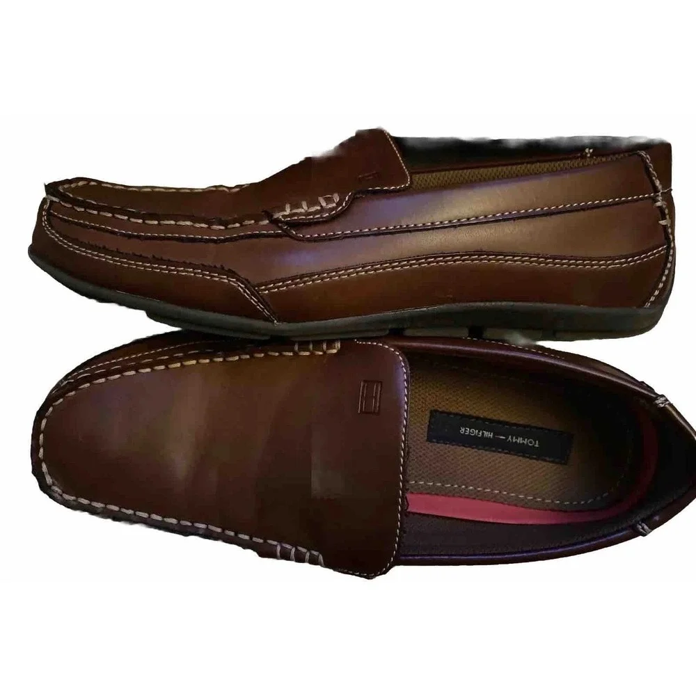 Tommy Hilfiger Loafers  Dathan-F Men's Brown Slip On Driving Shoes Size 8